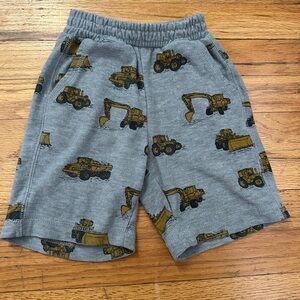 Chaser Gray Kids Shorts with Construction Vehicles